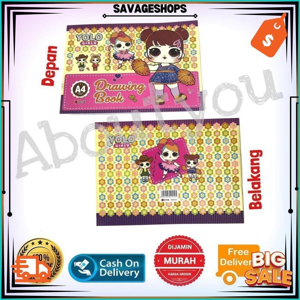 

Buku Gambar Anak A4 Buku Coret Sketsa Karakter Lucu Murah Promo
