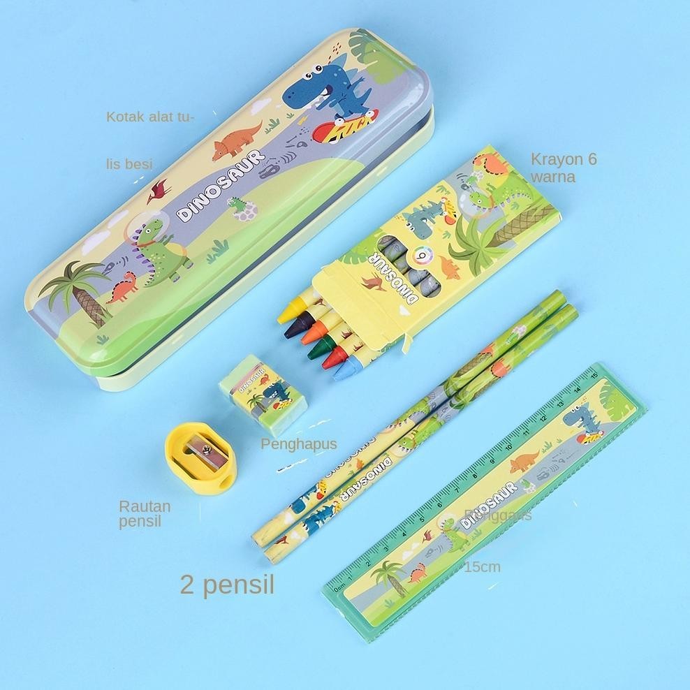

Alat Tulis Set Paket Komplit 7 In 1 / Stationery Complete Lengkap / Kotak Pensil Anak / Souvenir Hadiah Kado / Sekolah Karakter Kartun Lucu Animal Hewan / Perlengkapan Tulis / Tempat Pensil (Lagi Diskon)