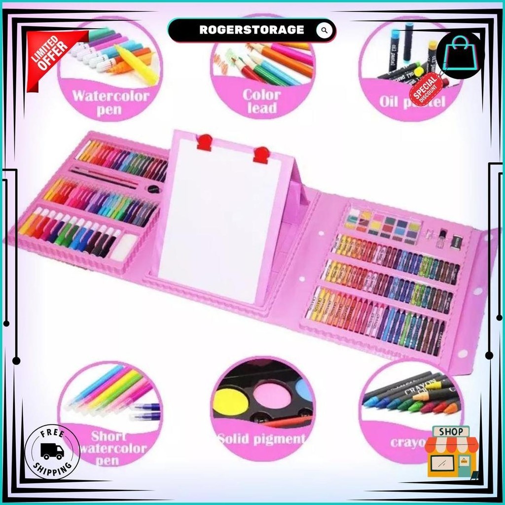 

Art Full Set Crayon 208 Pcs / Krayon Alat Lukis Anak Pensil Warna Cat Air Perlengkapan Mewarnai Set 150 Pcs / Set Melukis / Crayon'S Lengkap / Alat Melukis Lengkap / Krayon Mewarnai Anak Sale