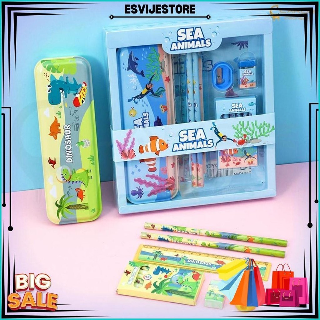 

Lakoe Kotak Pensil Anak Set Stationery/Alat Tulis Kotak Pensil Karakter/Alat Tulis Set Lengkap Gratis Ongkir