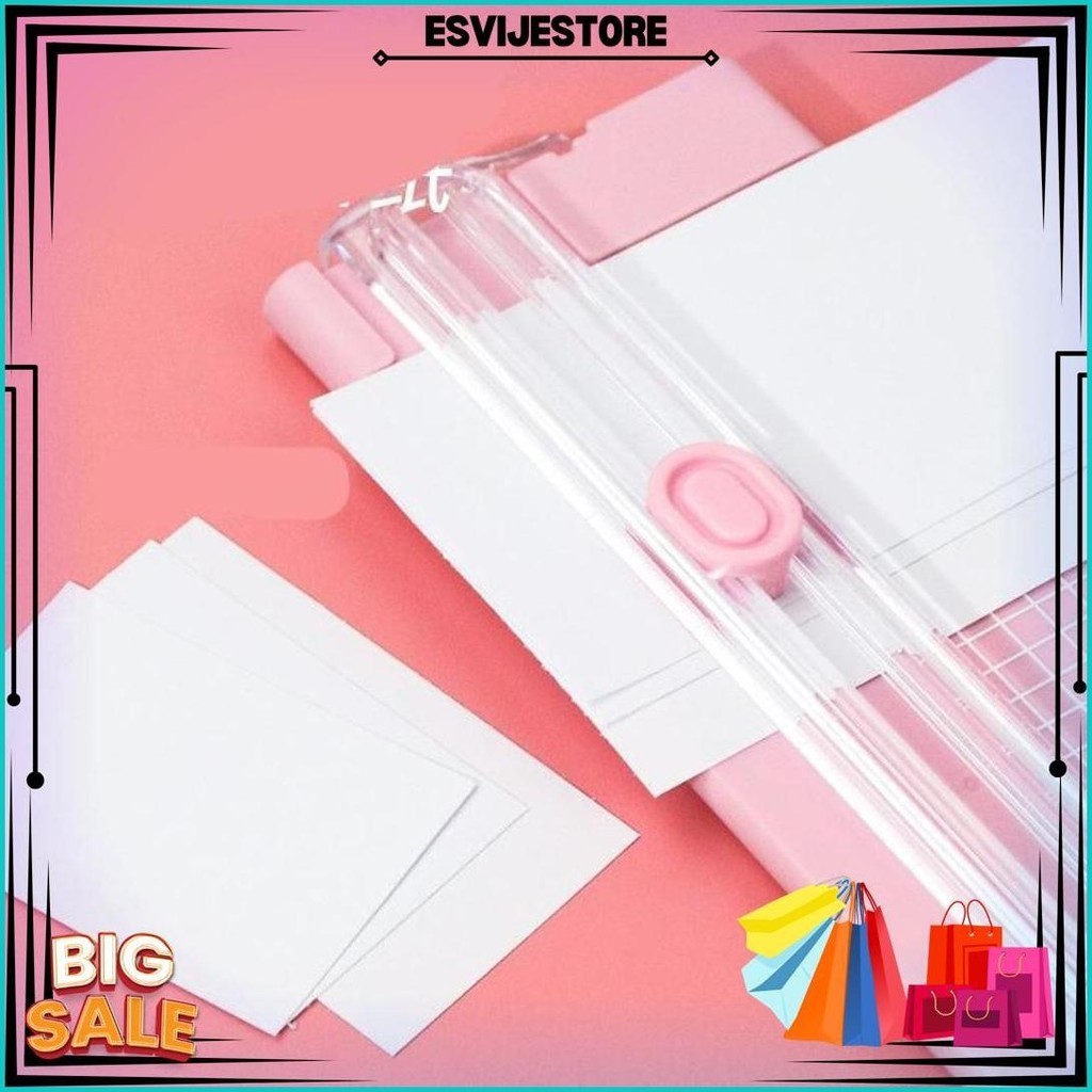 

Paper Cutter / Pemotong Kertas Portable A4 & Refill Blade - 27 X 9 Cm Best Seller