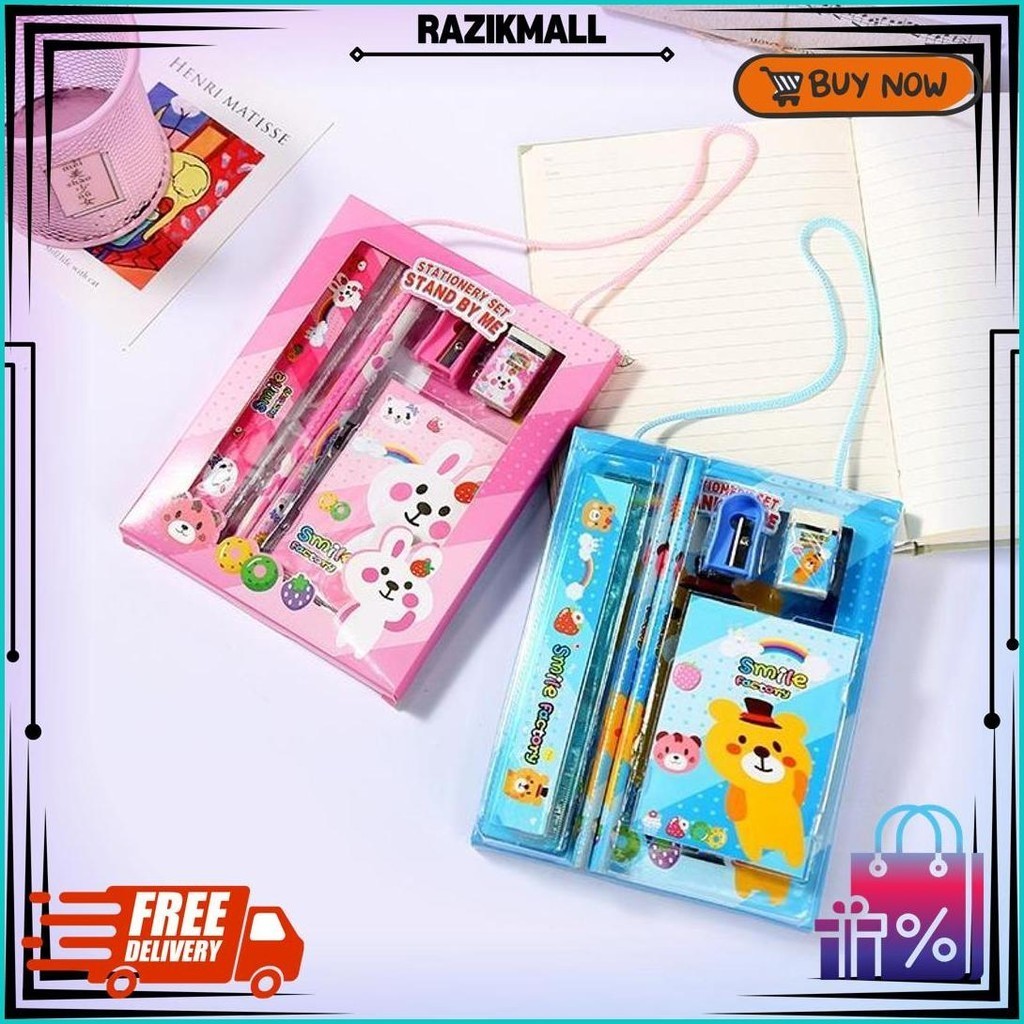

Hc Alat Tulis Set 6In1 Stationery Set Lucu Karakter Set Perlengkapan Alat Tulis Sekolah Anak-Anak Tk Murah Gratis Ongkir