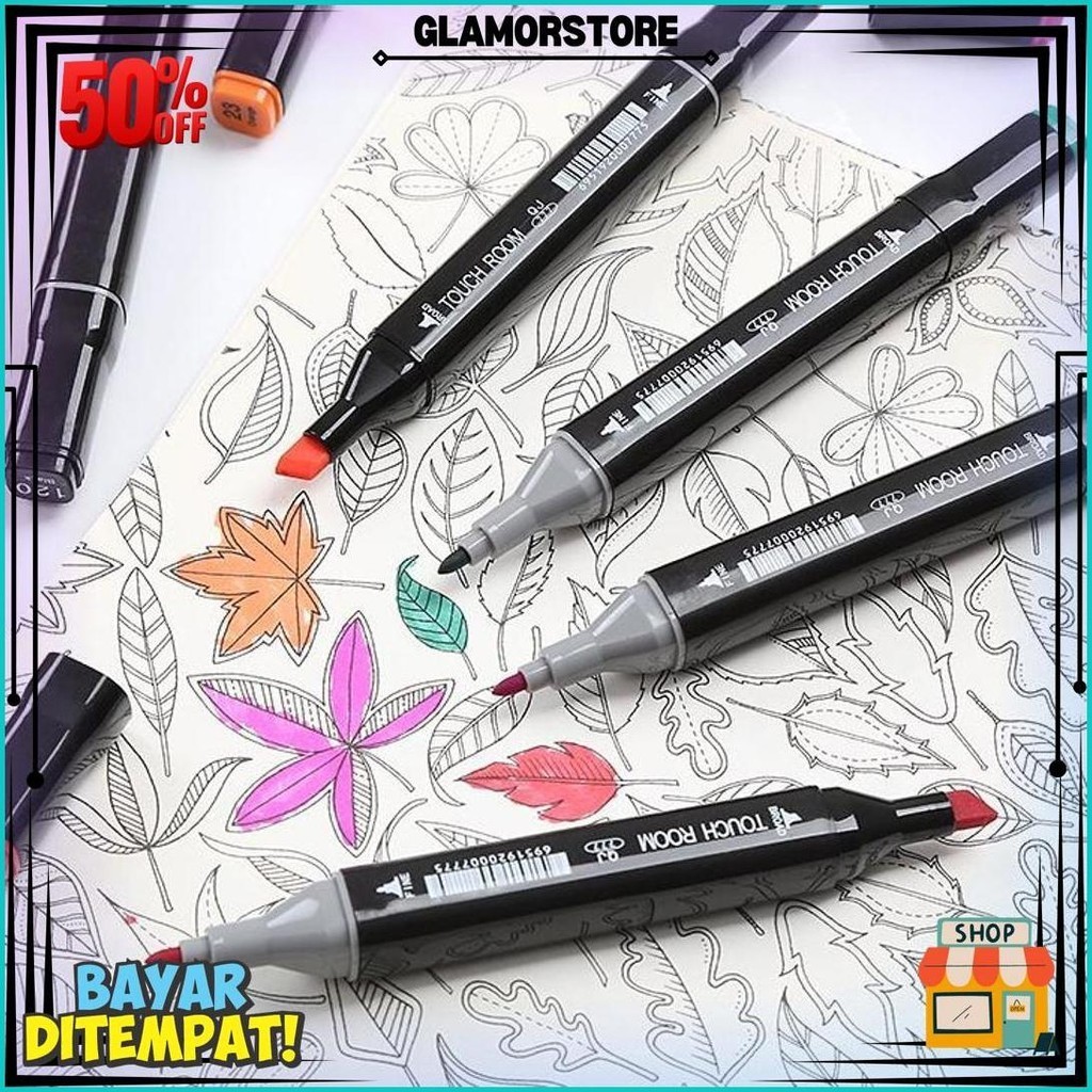 

Wd Touchfive 24/36/48/60/80 Warna Sketsa Spidol Umum General Marker Set Animation Markers / Twin Market Set Spidol Promo
