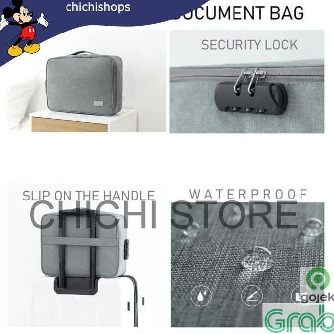

[Lockit] Travel Document Bag 3 Digit Password / Tas Dokumen Anti Air C Murah Premium