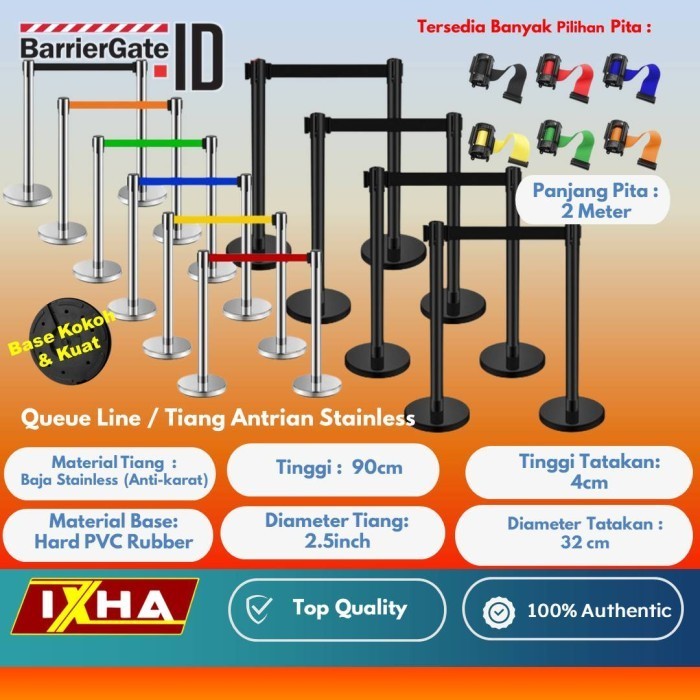 

Diskon Tiang Pembatas Tiang Antrian Stainless Pita