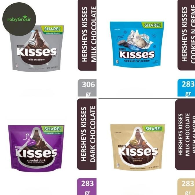 

Hershey chocolate kisses milk / almond / cookies n cream 146g F67A