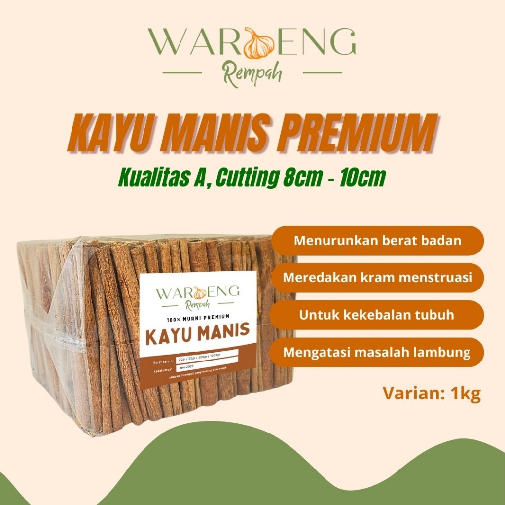

Kayu Manis 1kg / Cinnamon Stick / Waroeng Rempah Murah