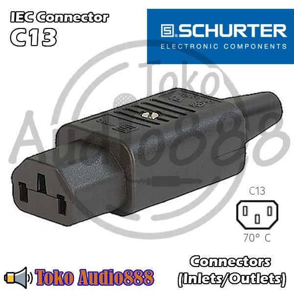 Konektor Listrik Schurter 4782 IEC C13 Power Connector Female