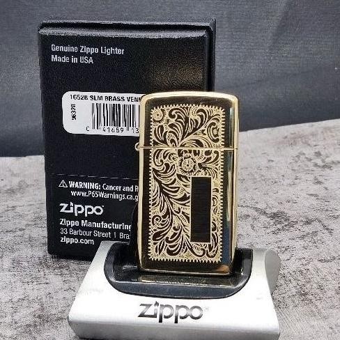 [Baru] Zippo 1652B Slim Venetian Brass Original