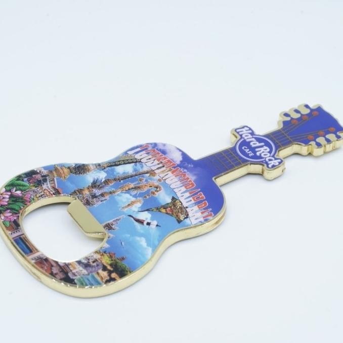 [Ready] Hard Rock Cafe I Gusti Ngurah Rai Bali Indonesia Guitar Magnet V2 Bottle Opener Original Mer