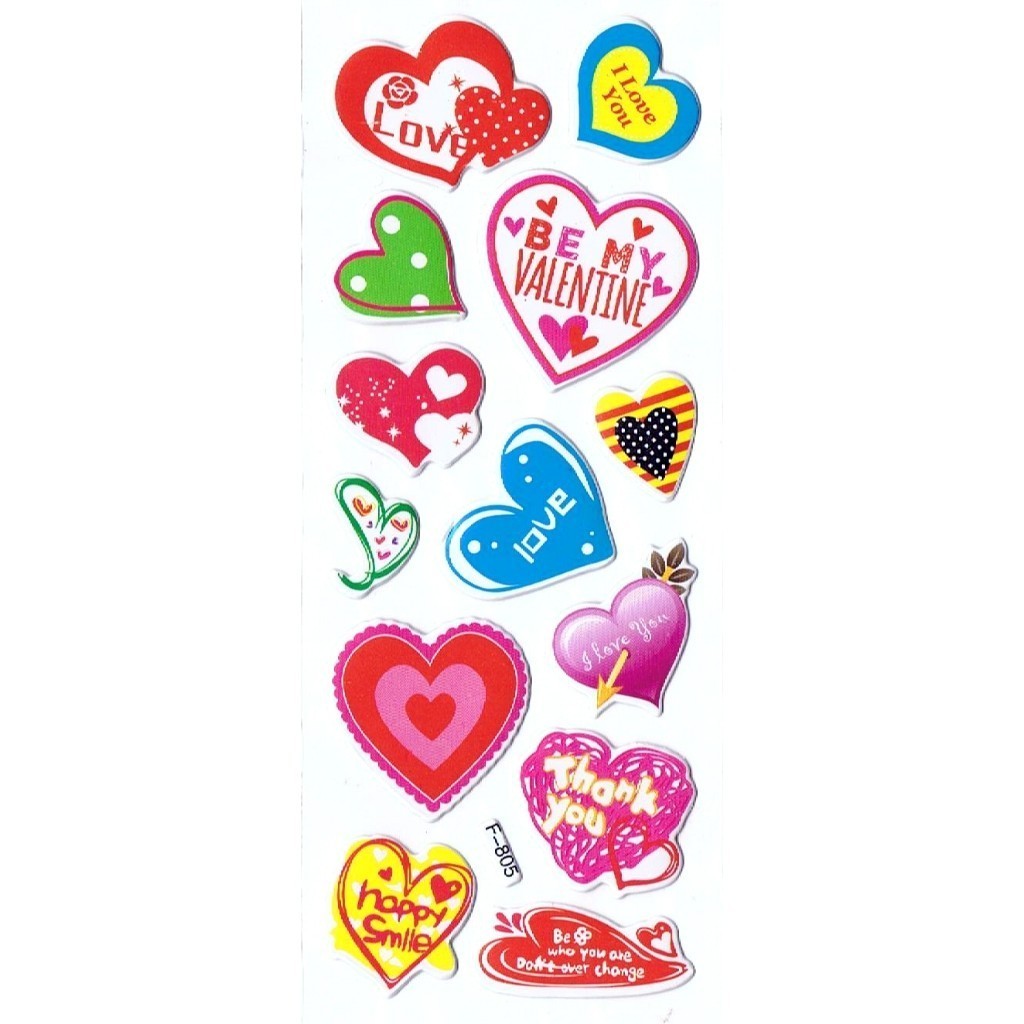 

SK567 Sticker Stiker Penghargaan Motivasi Anak Foam Emboss Hati Heart