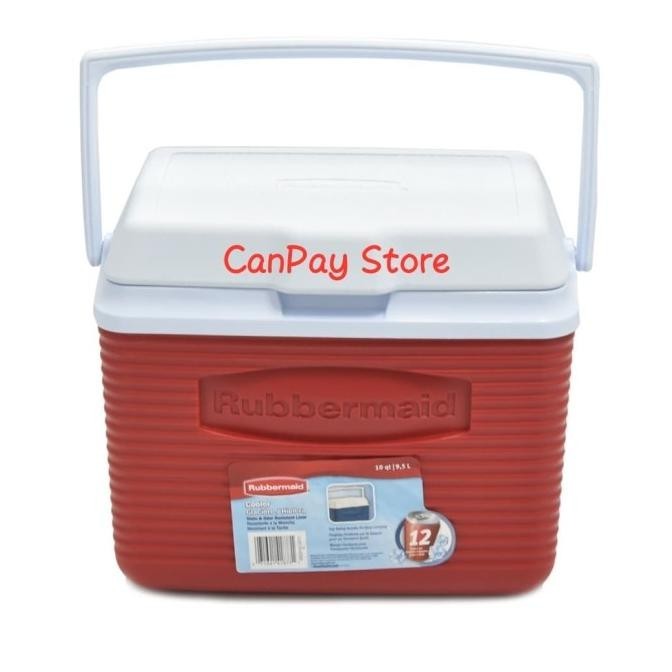 [Garansi] Rubbermaid Victory Cooler 9.5 Ltr - Merah / Cooler Box