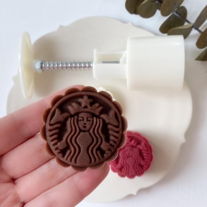 Cetakan Moon Cake 75Gr Starbuck Cetakan Kue Bulan Kode C004