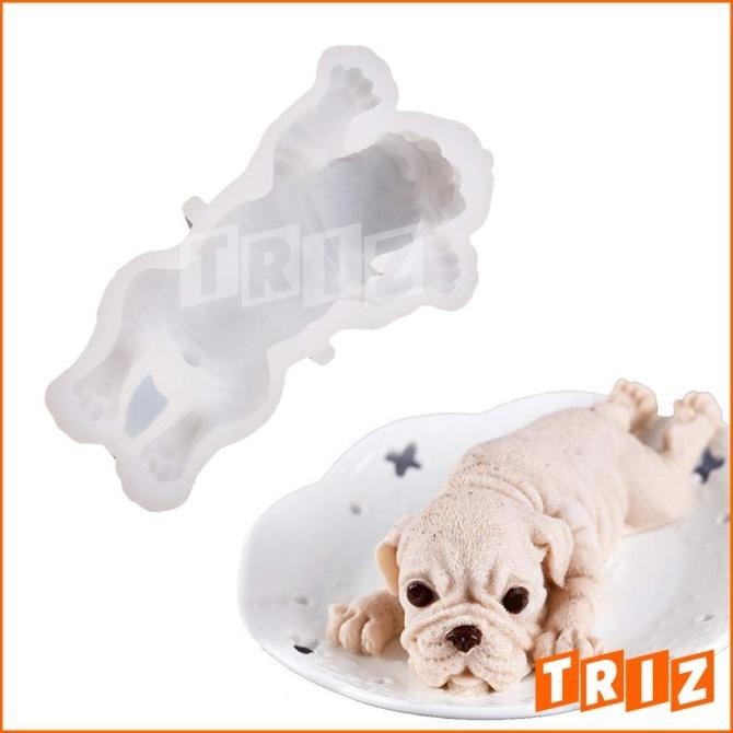 Cetakan Cake Kue Coklat Mousse Jelly Silikon Anak Anjing Pug Dog Puppy