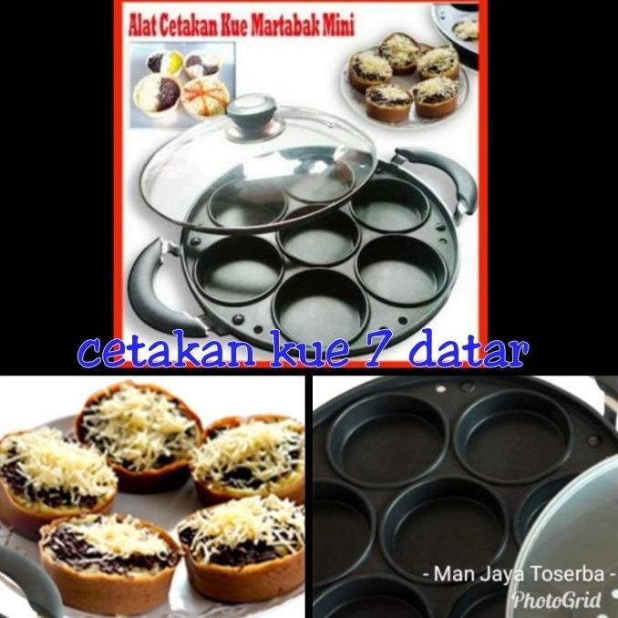 Cetakan Kue Cubit Kue Apem Teflon 7 Datar