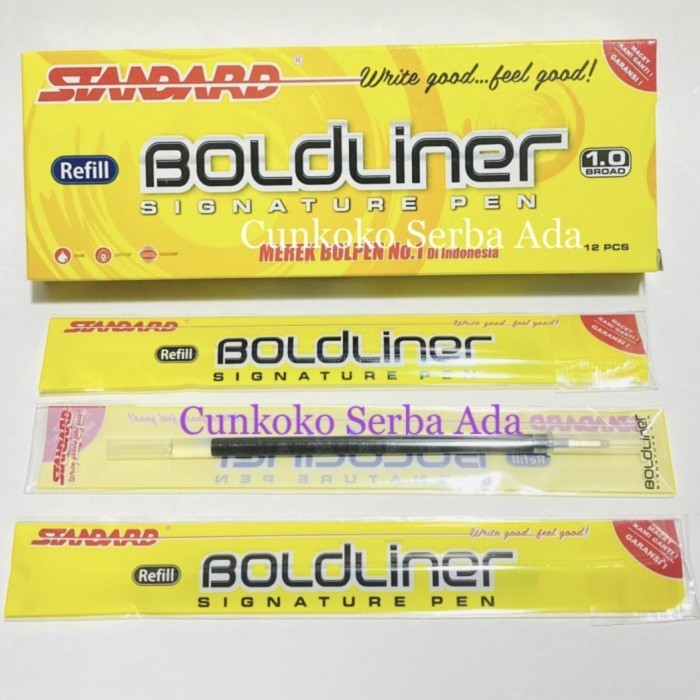 

Ready REFILL PULPEN STANDARD BOLDLINER PRO 1.0 ( HITAM ) / 1 BOX ISI 12 PCS