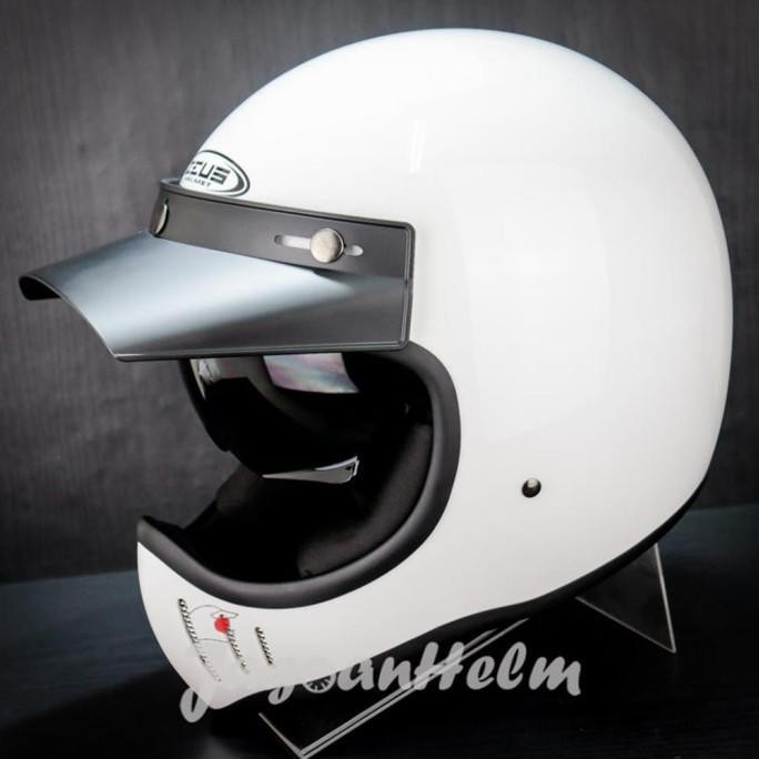 helm zeus helm zs916 d solid | white | zs916d - zeus 916 retro classic