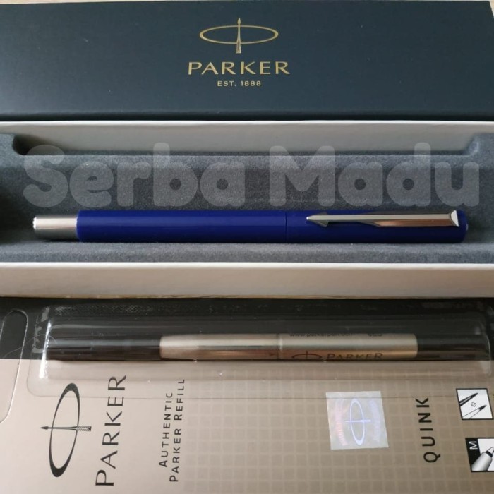 

Ready Paket 1 Klik:1pcs Parker Vector Standard Blue Rollerball+1pcs Refill