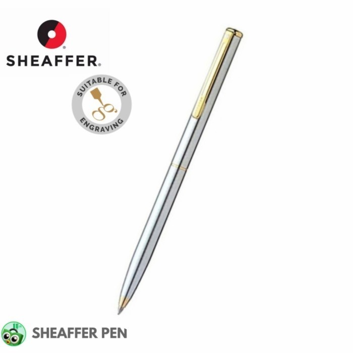 

Ready Sheaffer Agio Brushed Chrome plate 22K Gold Plate Trim Ballpoint