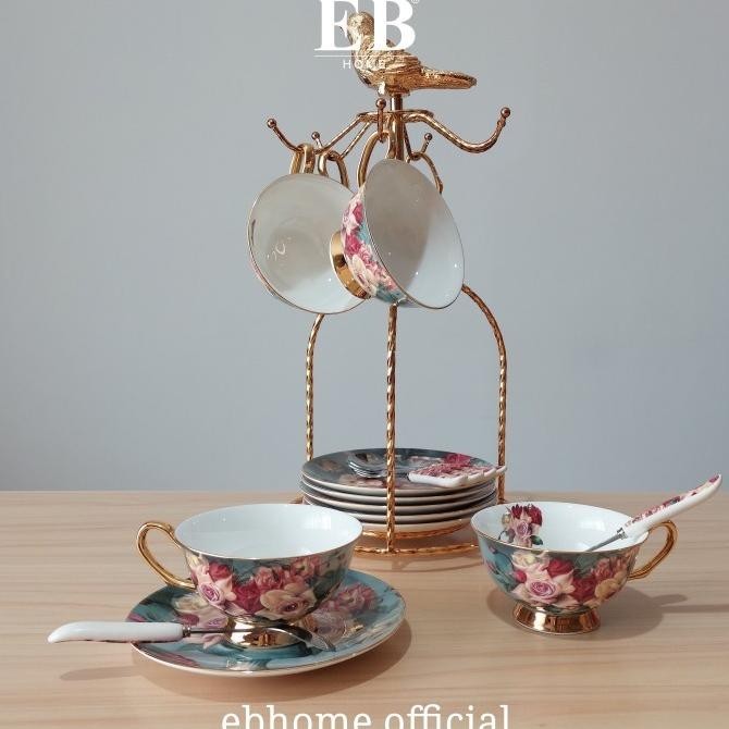 [Garansi] Tea Set Keramik / Alat Minum / Vintage Floral Teapot Set 270/1