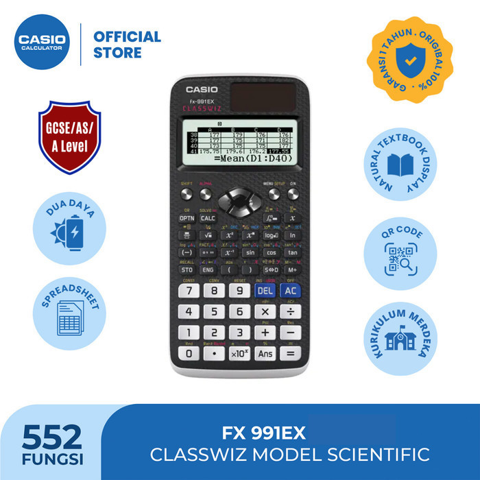

Ready Casio ClassWiz Model Scientific Calculator FX-991EX