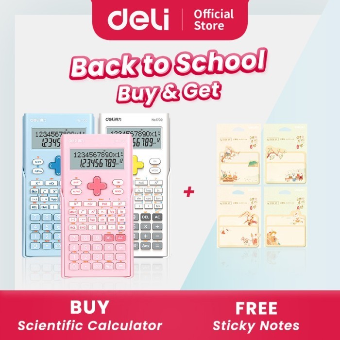 

Ready Deli Scientific Calculator/ Kalkulator Ilmiah 12 Digit 240 Fungsi 1700
