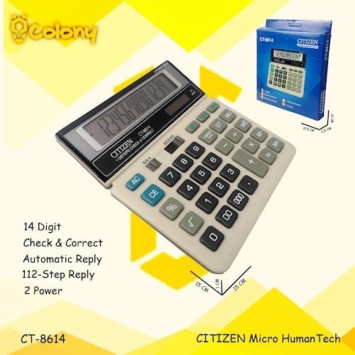 

Ready Kalkulator Citizen CT-8614 Kalkulator Besar Digital 14 Digit Original