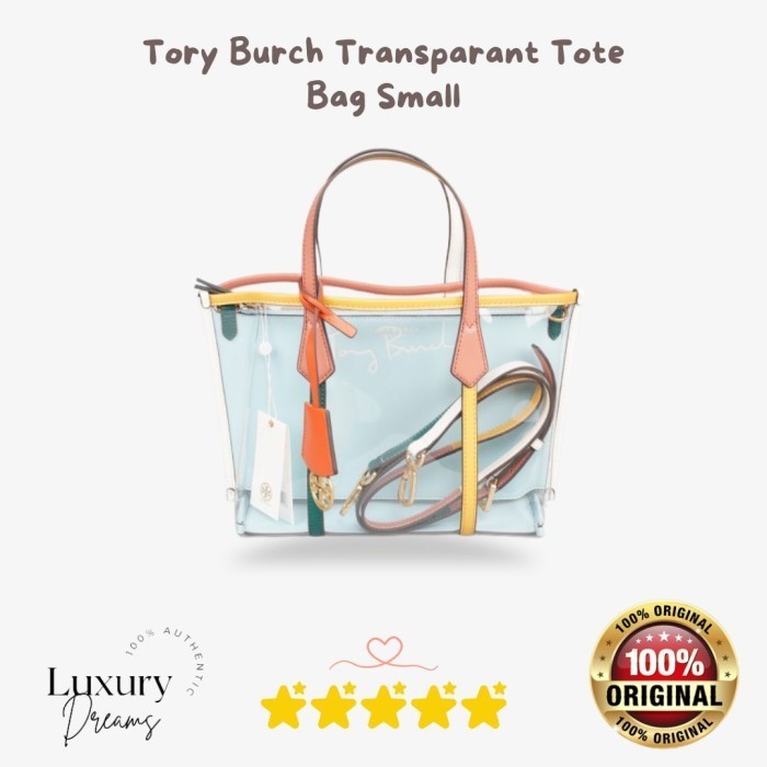 Tory Burch Transparent Tote Bag Small - Original 100%