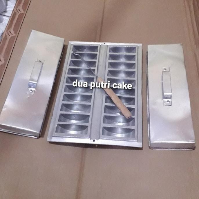 CETAKAN/LOYANG KUE PUKIS/KUE PANCONG ISI 20 LUBANG +TUTUP & CUNGKILAN