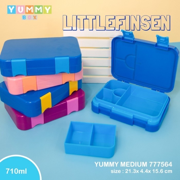 YUMMY BOX MEDIUM BENTO COLORS/YUMMY BOX ANTI TUMPAH/KOTAK MAKAN ANAK