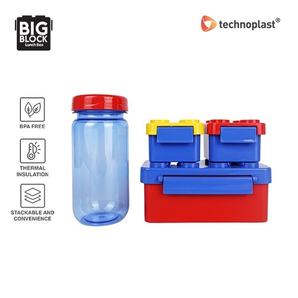 TECHNOPLAST BIG BLOCK LUNCH BOX SET/TEMPAT MAKAN BLOCK SET