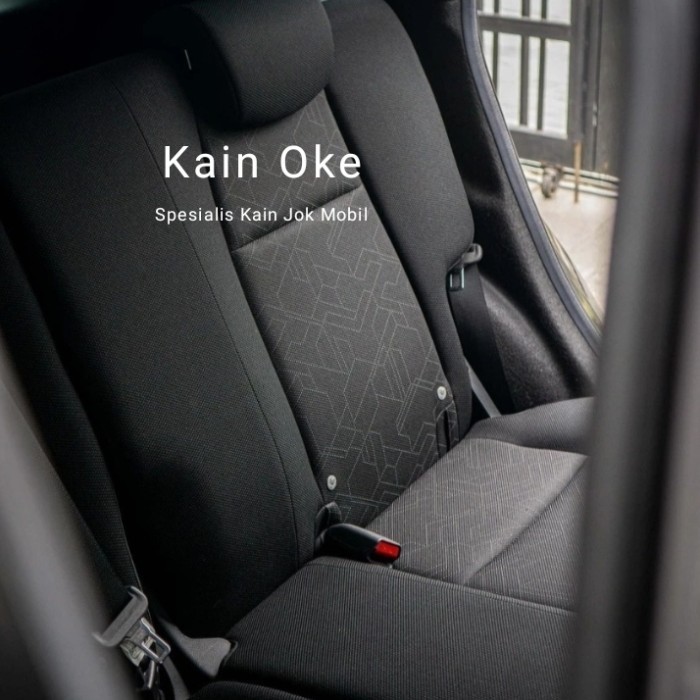Kain Jok Mobil Hitam Motif Ergo Med Tebal