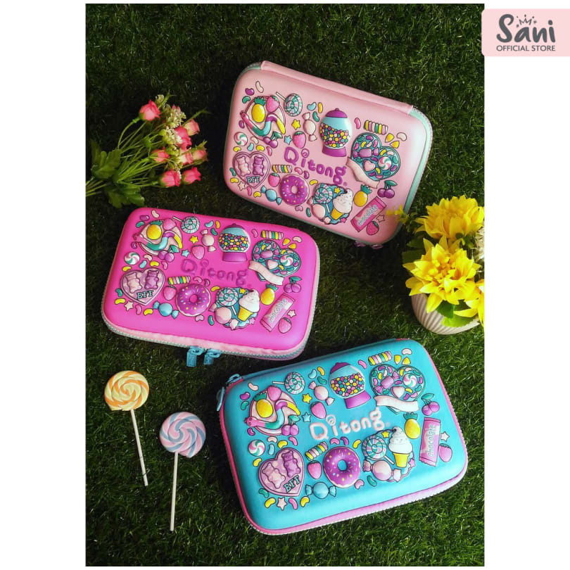 

Sani | Kotak Pensil Hardcase / Pencil Organizer ukuran besar - Qitong Sweet (ATK)