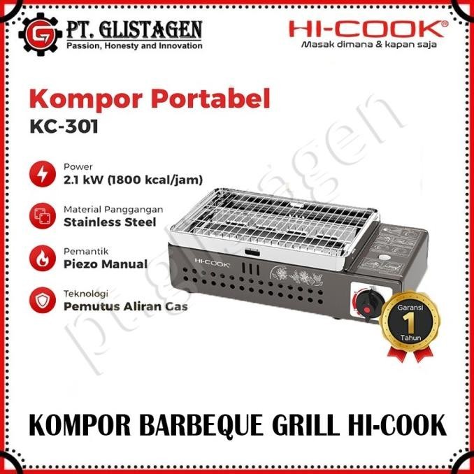 [Baru] Hi-Cook Kc-301 Kompor Portable Bbq Barbeque Grill Panggang Gas