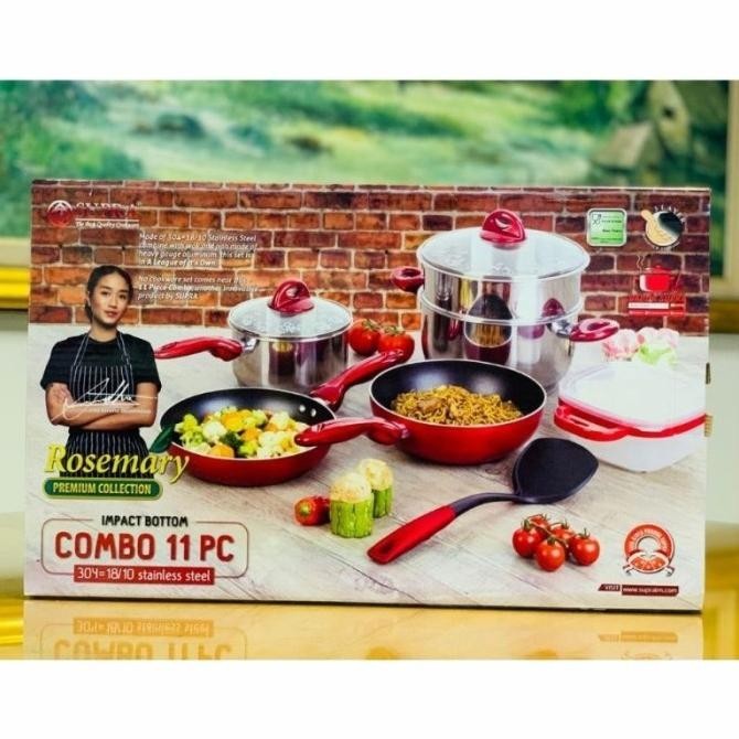 [Ready Stock] Supra Panci Set Rosemary Combo 11 Pcs I Renatta Series Supra Set 11 Pc