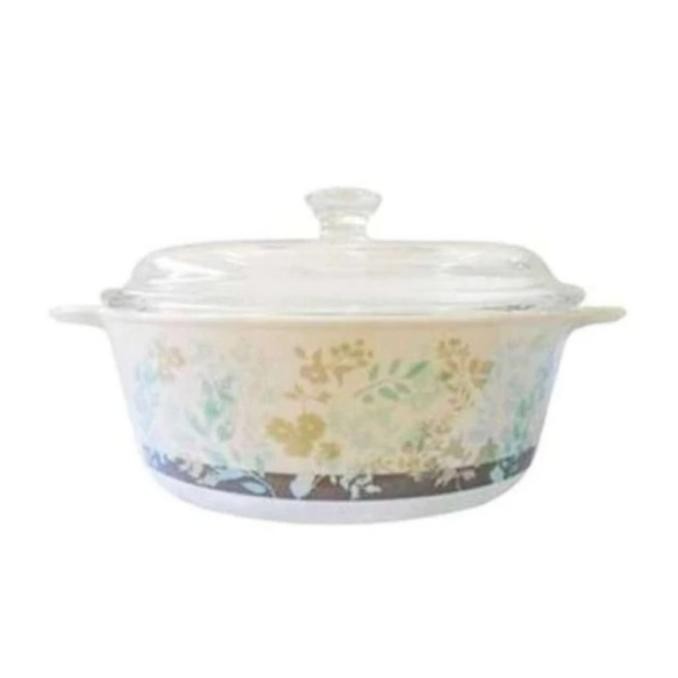 [Baru] Panci Masak Pot Kaca Luminarc Vitro Blooming Amber Casserole 3,5 Liter