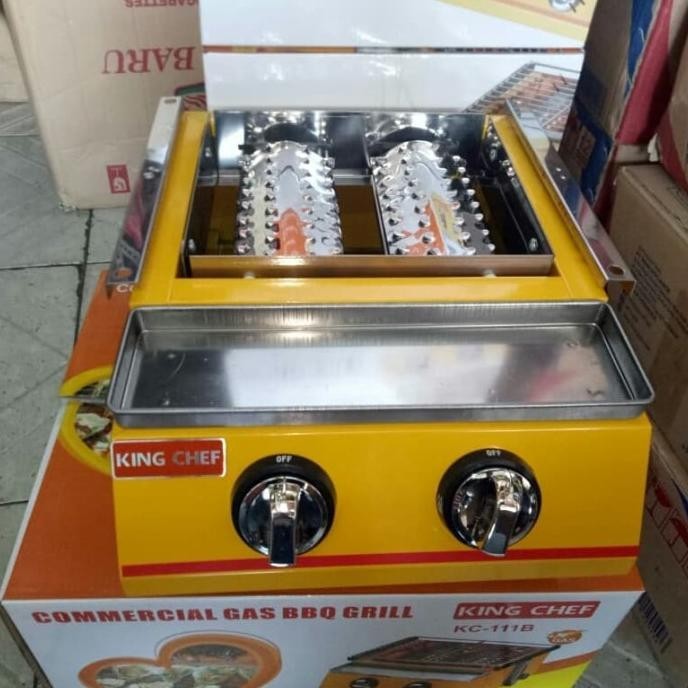 [Ready] Alat Pemanggang/Bakaran Sosis 2 Tungku / Panggangan Cover Stainless