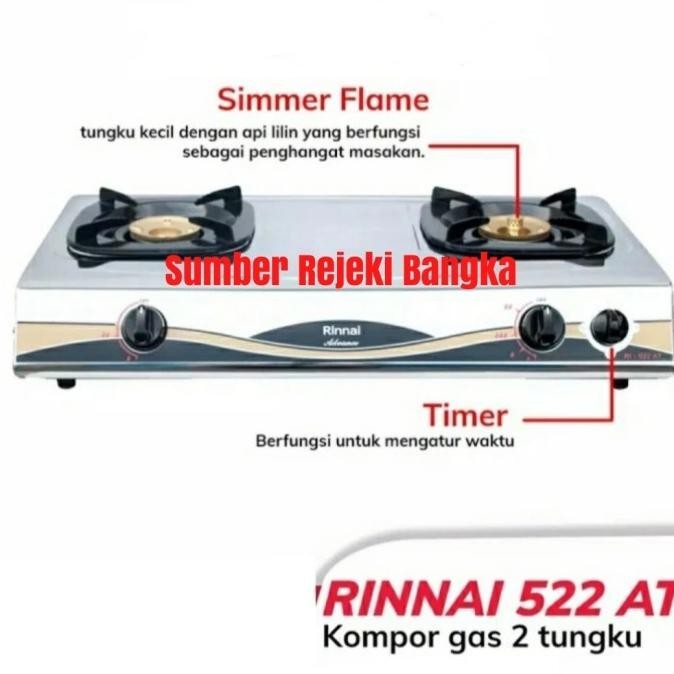 [Baru] Rinnai Kompor Gas Ri-522 At/Ri-522At