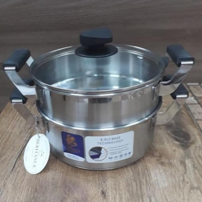 [Promo] Bima Heritance Panci Steamer 28Cm 2 Tingkat Kukus Tim Bp120528