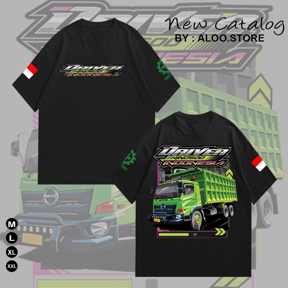 Kaos Driver Muda Indonesia (Driver Truck Hino 500) Kata Kata Keren Premium Pekerja Baju Anak Dewasa 
