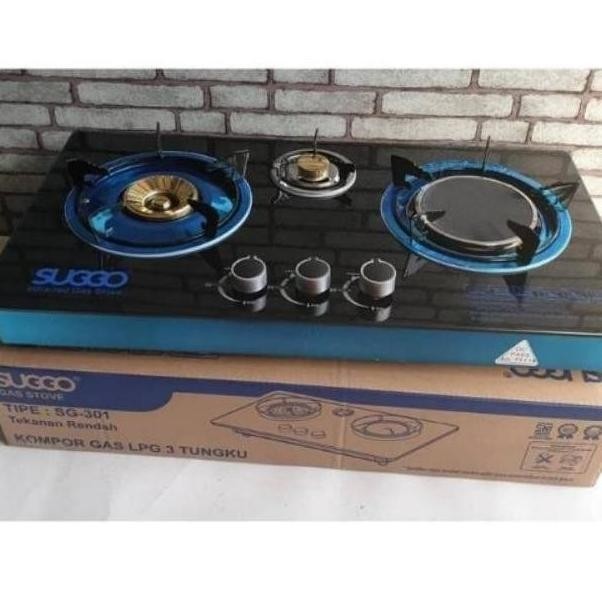 [Ready Stock] Kompor Tanam Suggo 3 Tungku Sg-301 / Kompor Tanam 3 Tungku Suggo /
