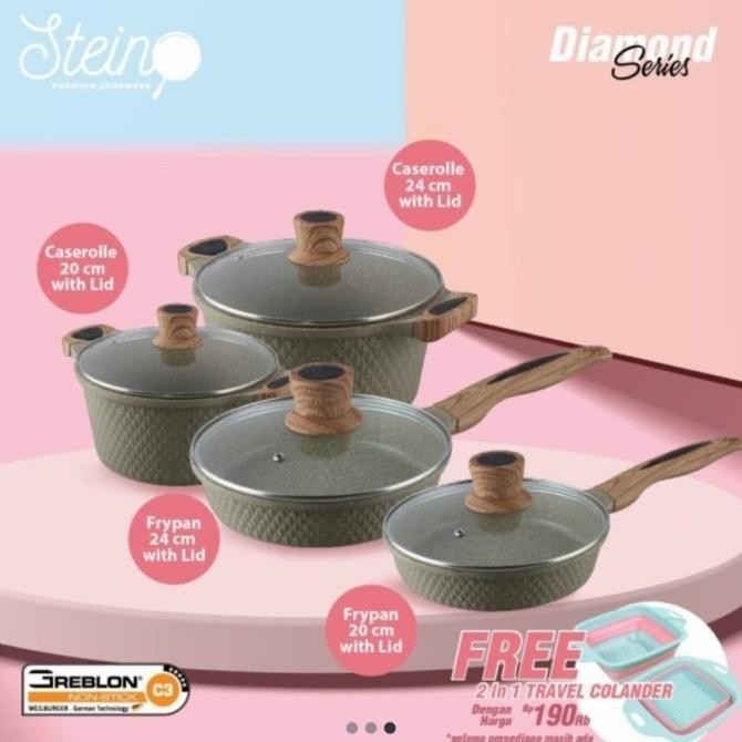 [Baru] Paket Diamond Stein Cookware Panci Diamond Batam