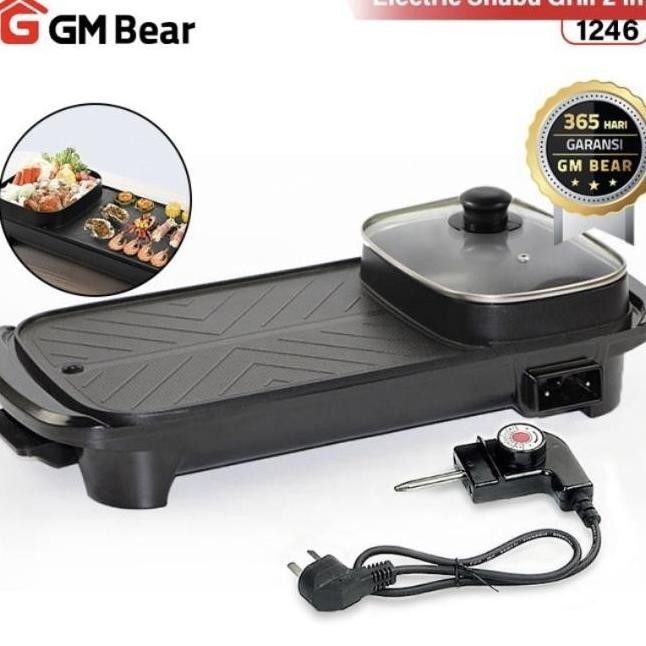 [Ready Stock] Terbaru Barbeque Bbq Grill Pan Elektric Alat Panggang Listrik 2 In 1