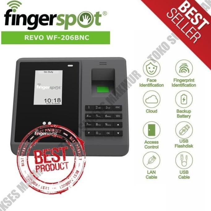 [Ready] Fingerspot Revo Wf-206Bnc Absensi Sidik Jari - Absen Fingerprint