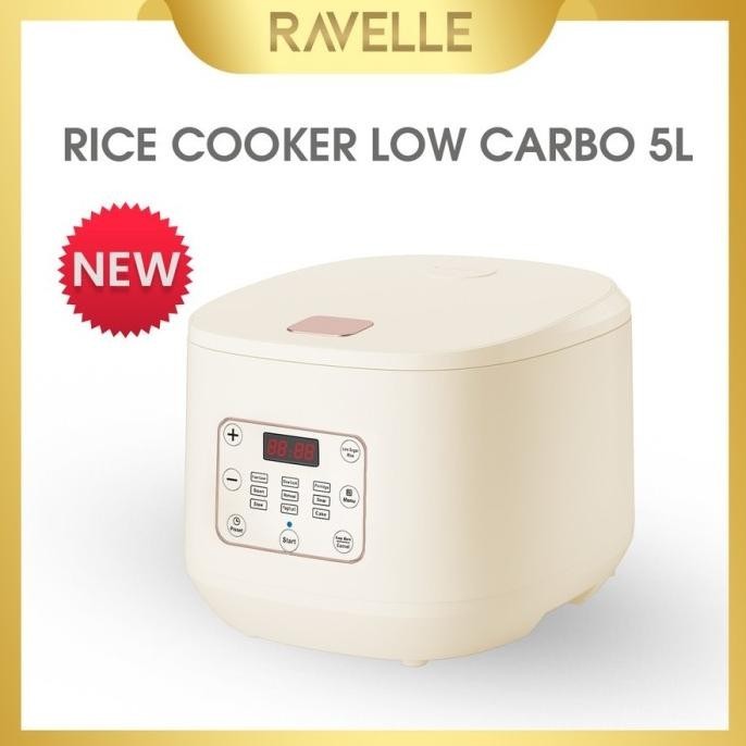 [Baru] Ravelle Rice Cooker Digital Low Carbo 5L- Penanak Nasi - Low Watt