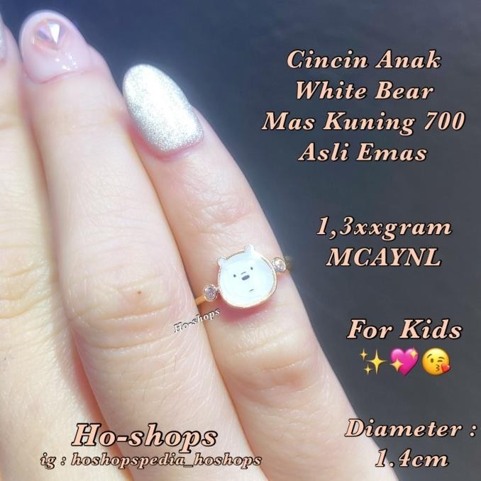 [Ready] Cincin Anak Mas Kuning Kadar 700 Asli Emas - Gift