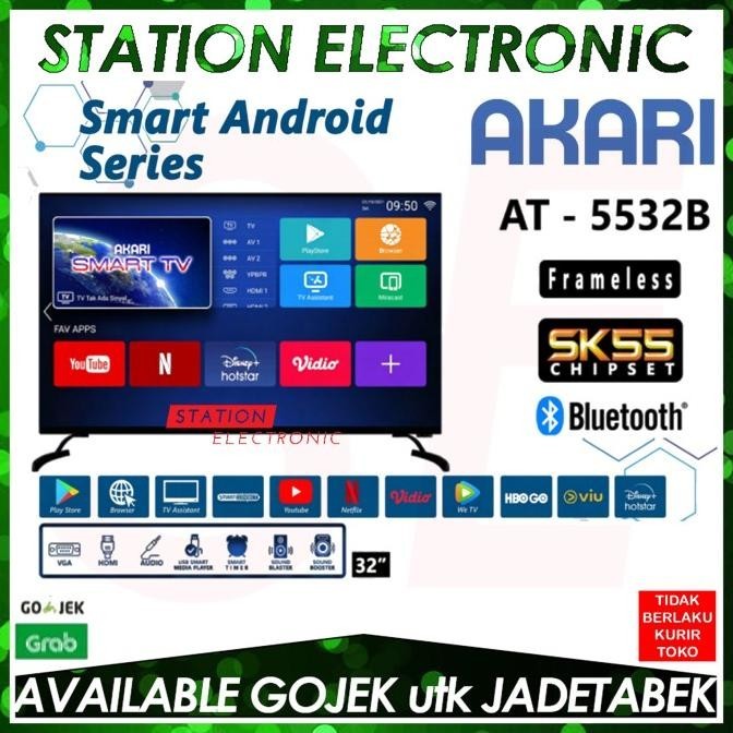 [Ready Stock] Android Tv Smart Tv Akari 32 Inch At-5532B / 5532B / Akari 5532