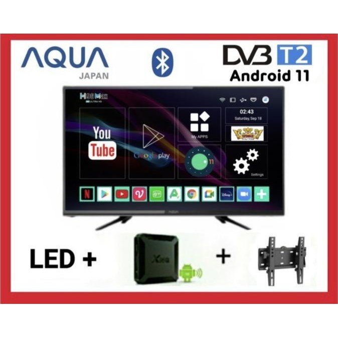 [Baru] Aqua Tv Led 32 Inchsmart Android 11 Box Digital Smart Tv