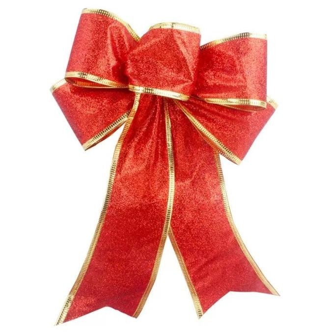 Pita Natal Hias Siap Pakai Pita Dekor Hampers Pita Tarik Natal Glitter