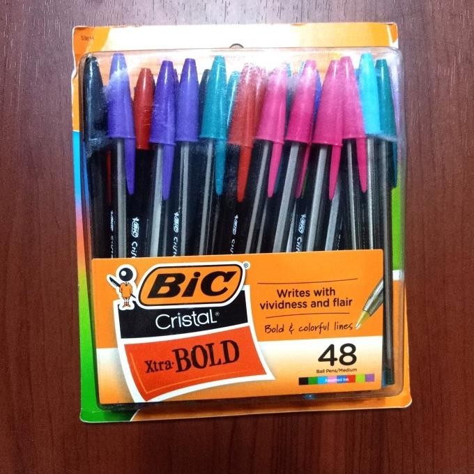 

TERBARU - Pulpen BIC Xtra Bold Assorted Colors 1.6 mm (Pack of 48)